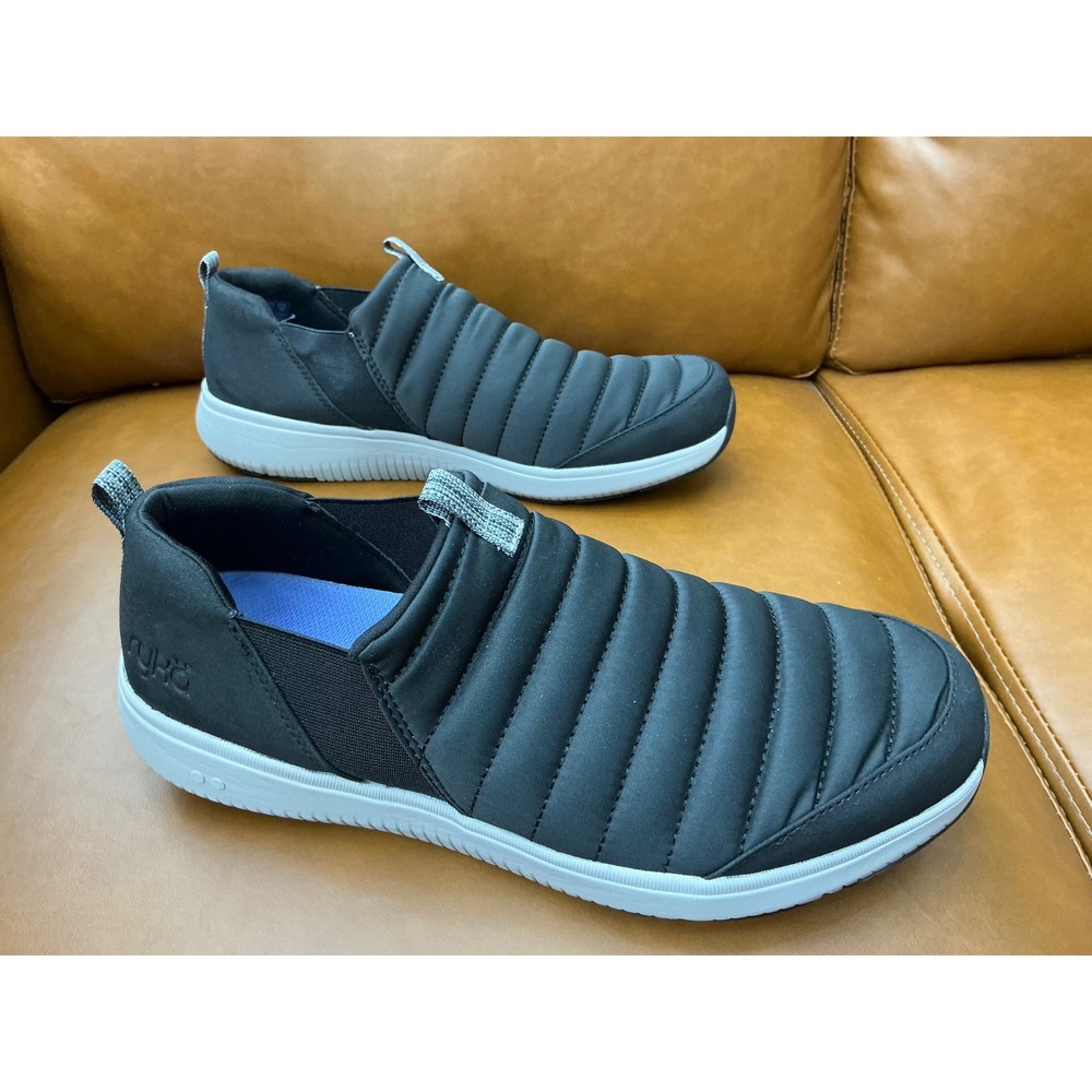 Ryka Pursuit Slip On Sneakers Womens 12W Black Quilted Puffer Walking